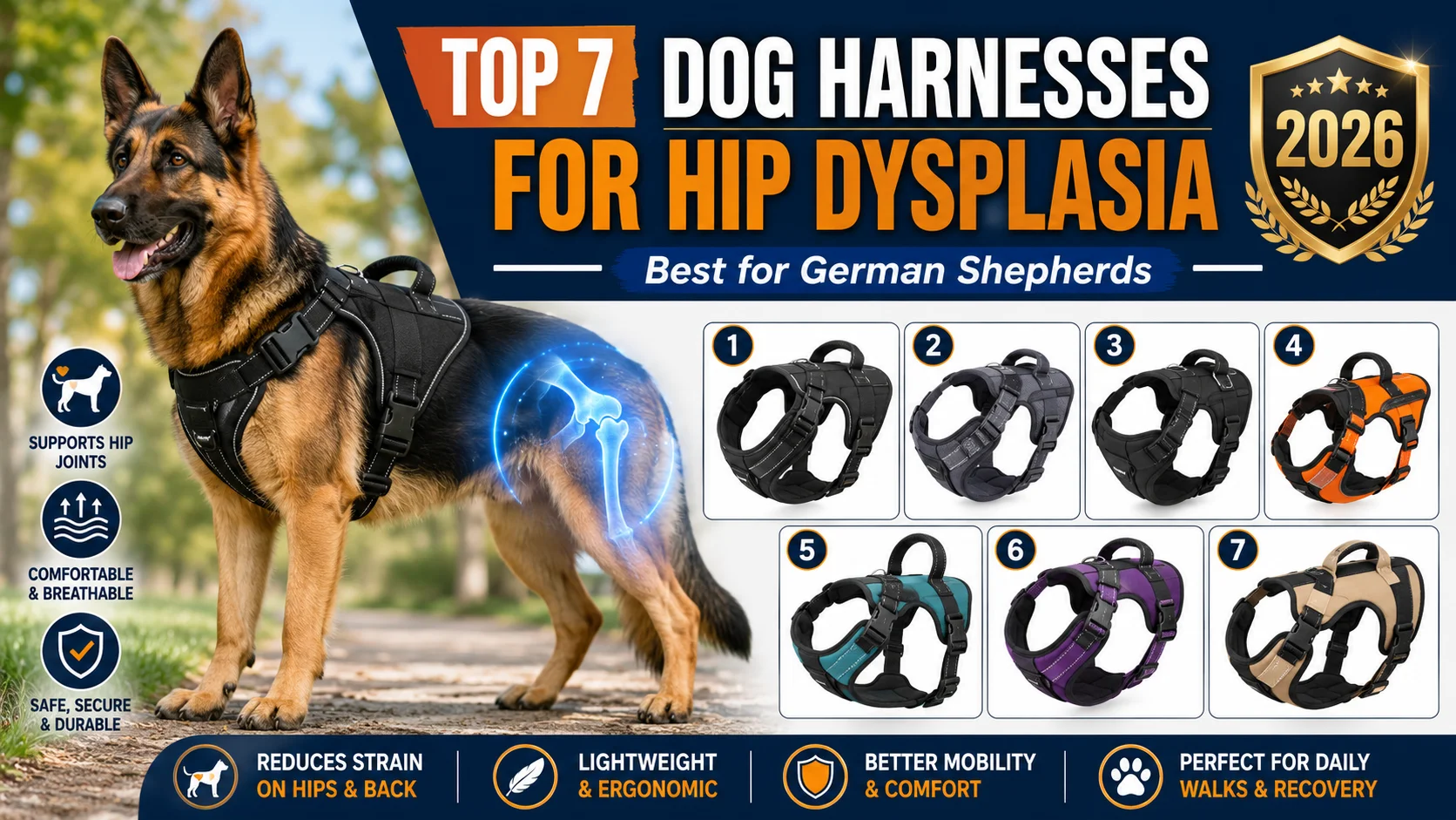 Best Dog Harness for Hip Dysplasia