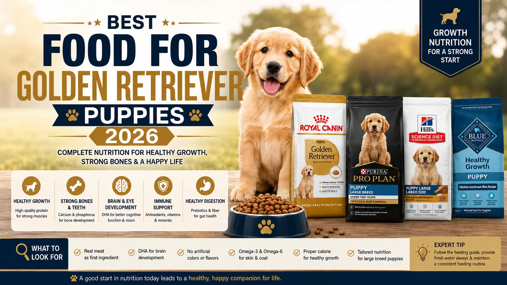 Best Food for Golden Retriever Puppies 2026